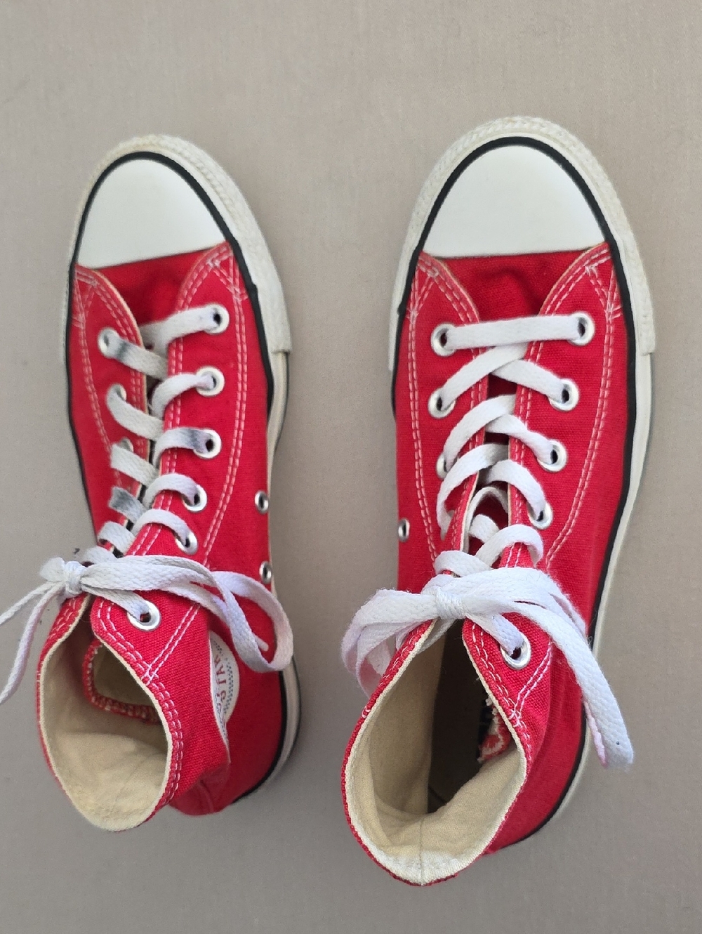Converse All Star Red High Top Sneakers Womens Size 7 Mens Size 5 - Picture 2 of 14
